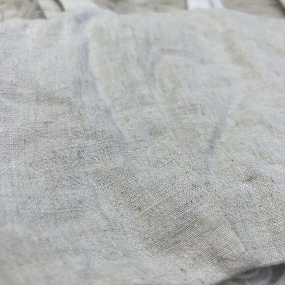 Lush Womens Open Back Linen Beige Cropped Tank Top Blouse NWT Size Large - Picture 7 of 12